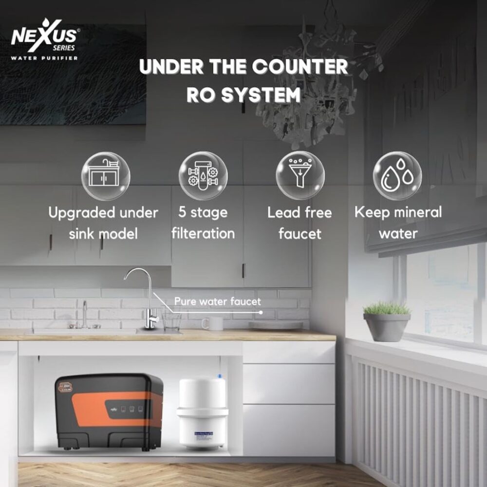 Nexus Undersink Water Filtration System with UV, Zinc, Copper and Alkaline Filtration, Reverse Osmosis - Image 2