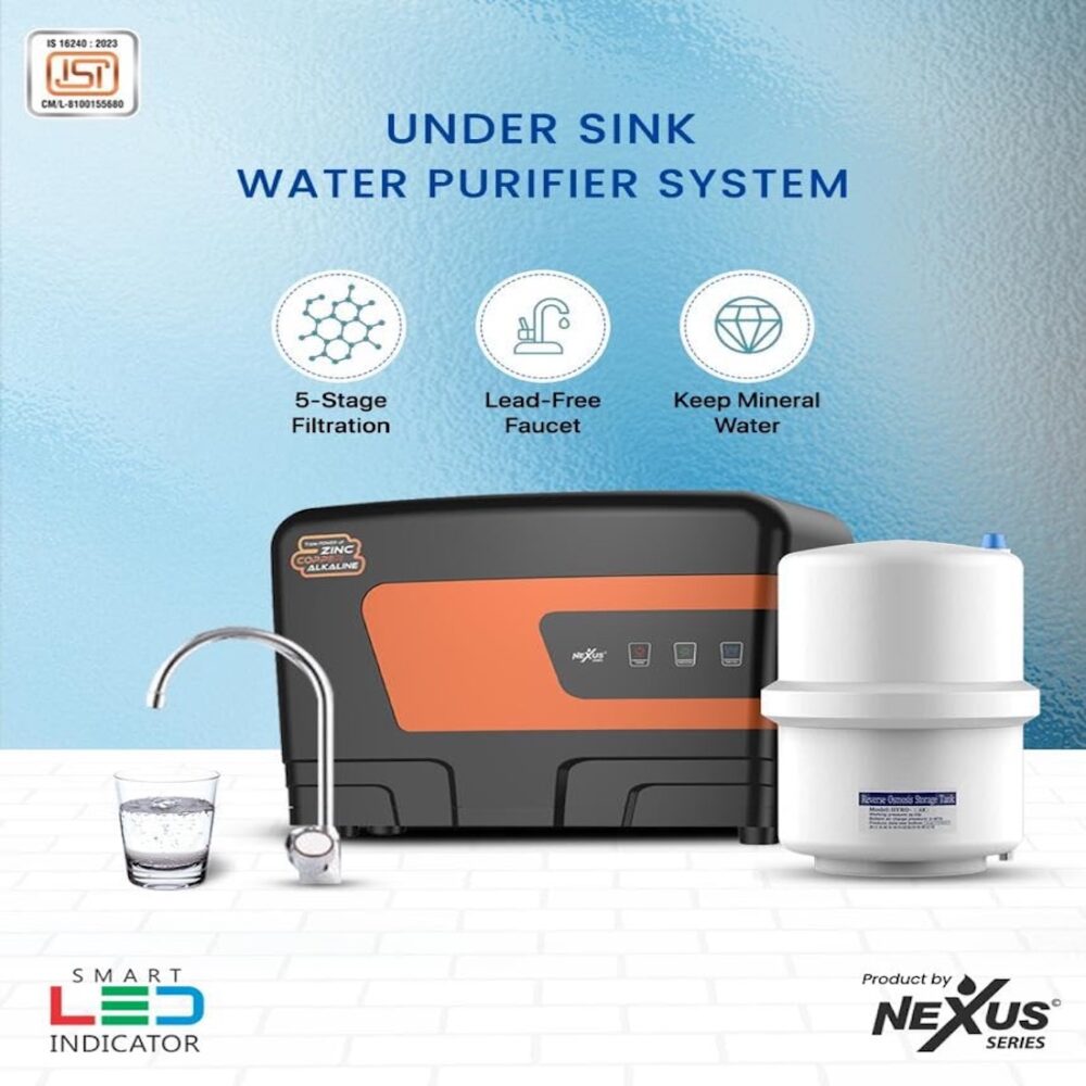 Nexus Undersink Water Filtration System with UV, Zinc, Copper and Alkaline Filtration, Reverse Osmosis - Image 3